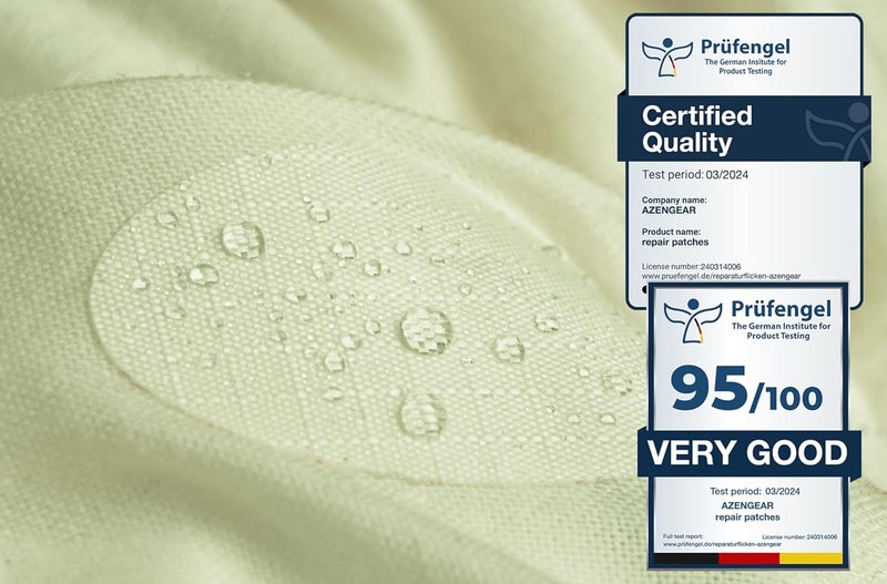 aZengear Repair Patches for Jackets, Tent, Shoe Toe, Air Mattress, Inflatables, PVC Gear - Waterproof, Self-Adhesive, Tear-Cold-Heat-Resistant, Puffer (11 Pcs, Light Beige Off White) - Image 4